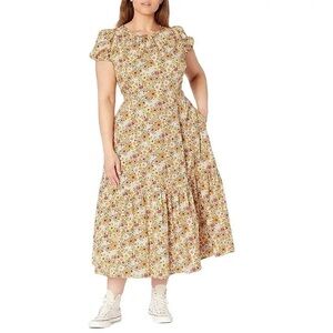 Madewell Libby Floral Print Midi Dress